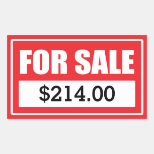 Adesivo Retangular Para Venda de Vinheta de Preço Personalizado