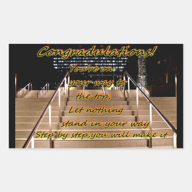 Adesivo Retangular Parabéns_ (Frente)