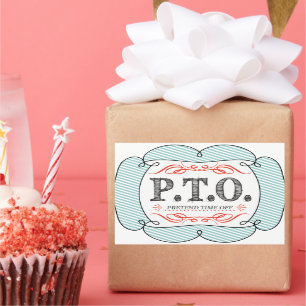 Adesivo Retangular Parabéns Engraçados Promovidos para Fingir o Tempo