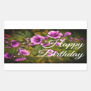 Adesivo Retangular Parabéns Zebra Hollyhock #2-2 Stickers