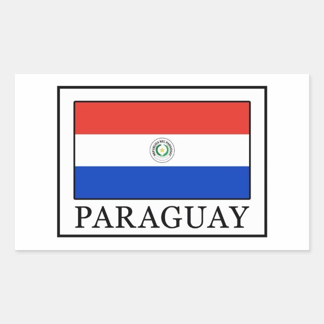 Adesivo Retangular Paraguai (Frente)