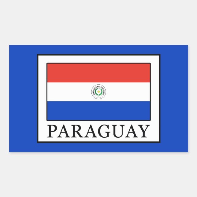 Adesivo Retangular Paraguai (Frente)