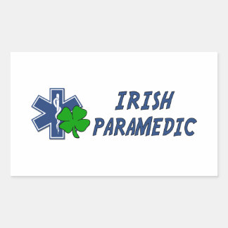 Adesivo Retangular paramédico irlandês