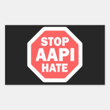 Pare com o Ódio AAPI Retangular
