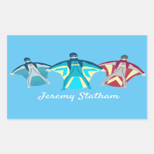 Adesivo Retangular Parede de Skydiving