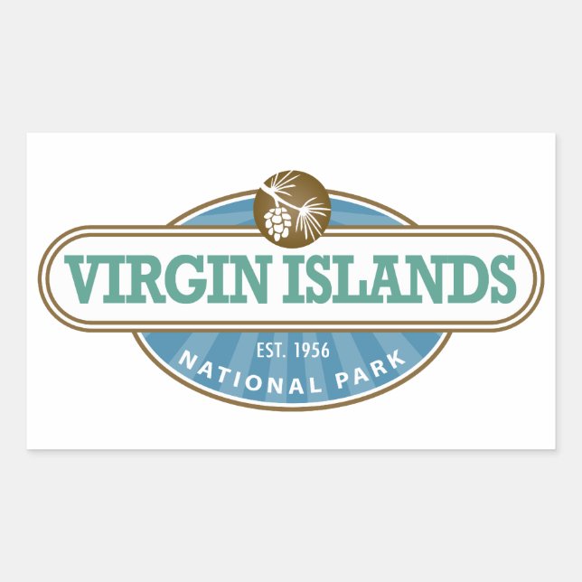 Adesivo Retangular Parque Nacional das Ilhas Virgens (Frente)