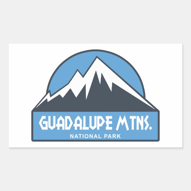 Adesivo Retangular Parque Nacional das Montanhas Guadalupe (Frente)