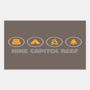 Adesivo Retangular Parque Nacional do Reef do Capitol de Hike