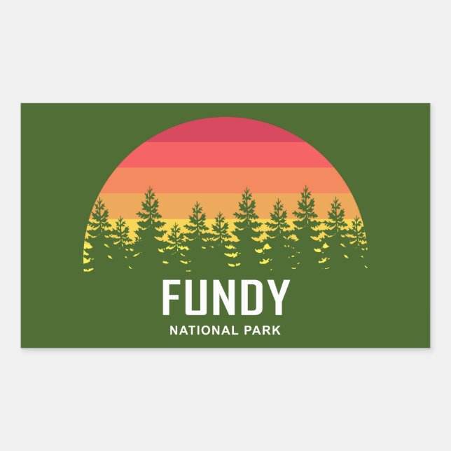 Adesivo Retangular Parque Nacional Fundy (Frente)