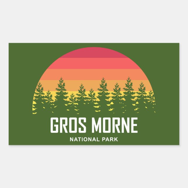 Adesivo Retangular Parque Nacional Gros Morne (Frente)