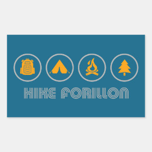 Adesivo Retangular Parque Nacional Hike Forillon