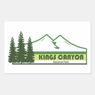 Adesivo Retangular Parque Nacional Kings Canyon Faixas Verdes