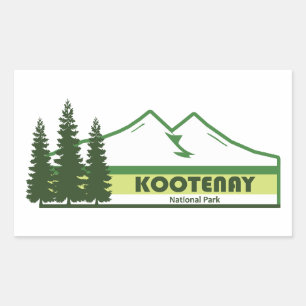 Adesivo Retangular Parque Nacional Kootenay Faixas Verdes