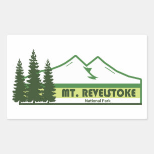 Adesivo Retangular Parque Nacional Mount Revelstoke Faixas Verdes