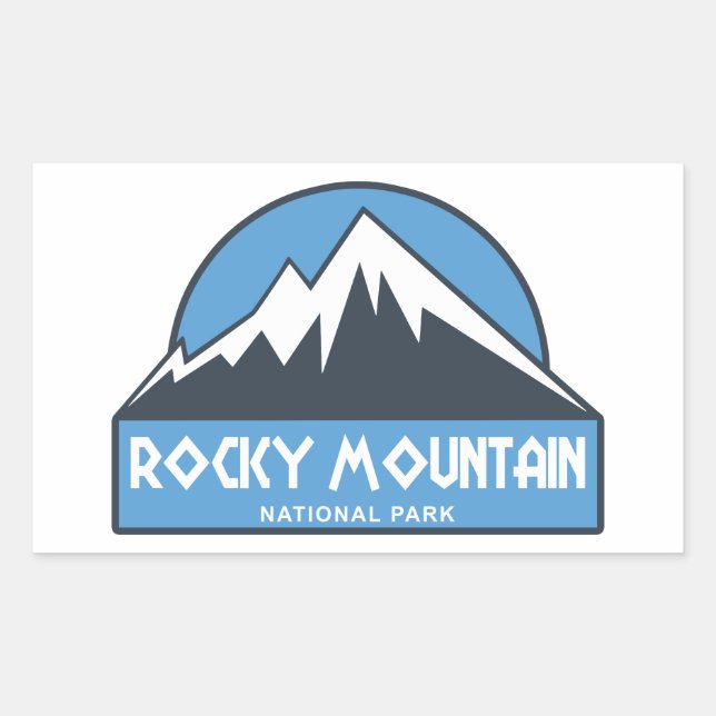 Adesivo Retangular Parque Nacional Rocky Mountain (Frente)