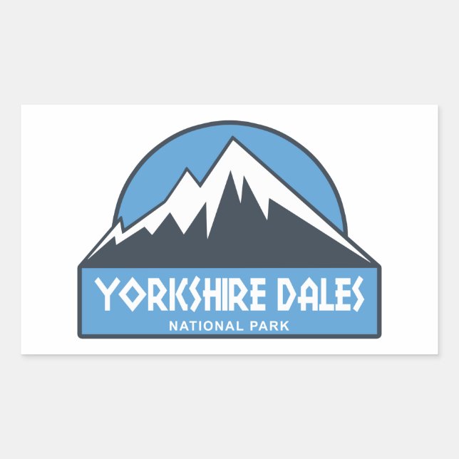 Adesivo Retangular Parque Nacional Yorkshire Dales (Frente)