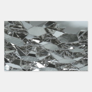 Adesivo Retangular Partes quebradas de vidro