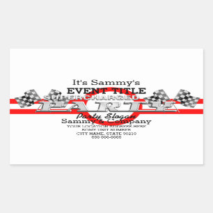 Adesivo Retangular Partido de Desempenho Supercarregado Personalizado