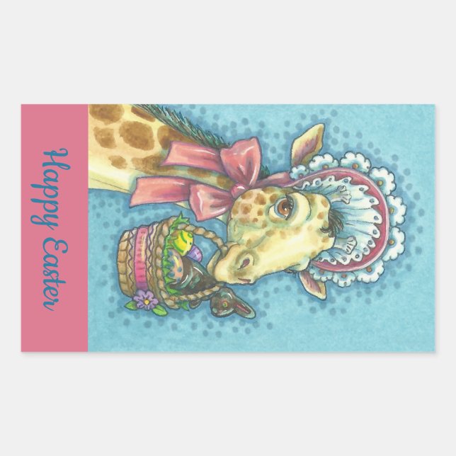 Adesivo Retangular PÁSCOA GIRAFFE STICKSheet (Frente)