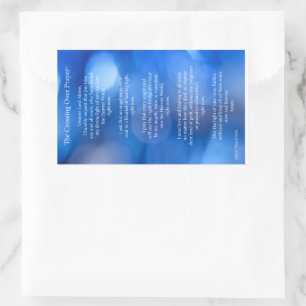 Adesivo Retangular Passagem Sobre O Cartão De Oração ©