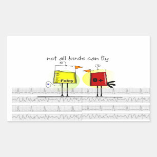 Adesivo Retangular Pássaros de Enfermeira Médica