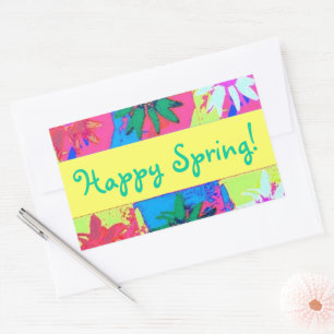 Adesivo Retangular Pastel Paint Splatter Daisiers