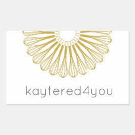 Adesivo Retangular Pastelaria Baking Whisk Modern Catering