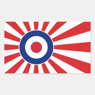 Adesivo Retangular Patinete-Alvo de Mods de Roundel Vibrant JAPAN