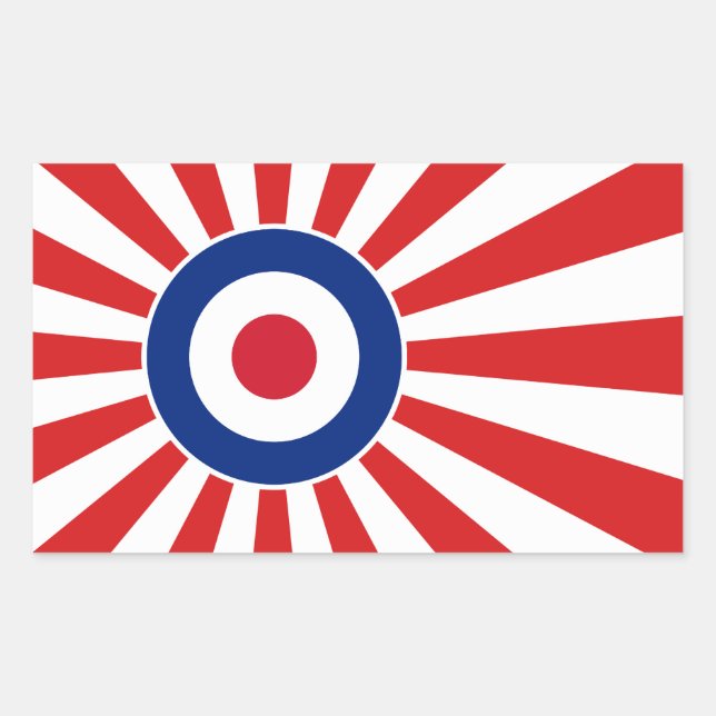 Adesivo Retangular Patinete-Alvo de Mods de Roundel Vibrant JAPAN (Frente)