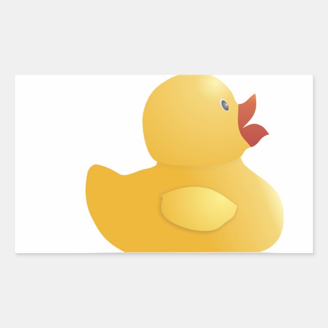 Adesivo Retangular Pato de Borracha Amarelo (Frente)