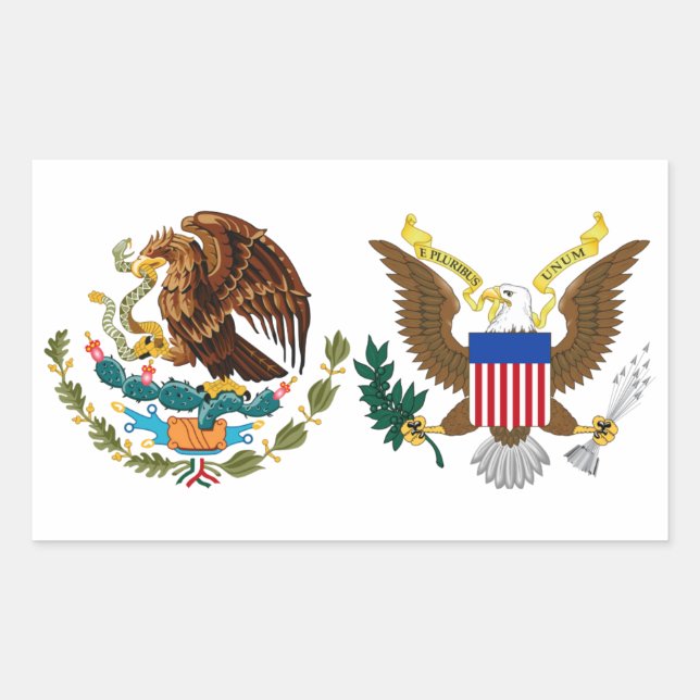 Adesivo Retangular Patrimônio Nacional Hispânico Mês - Águia (Frente)