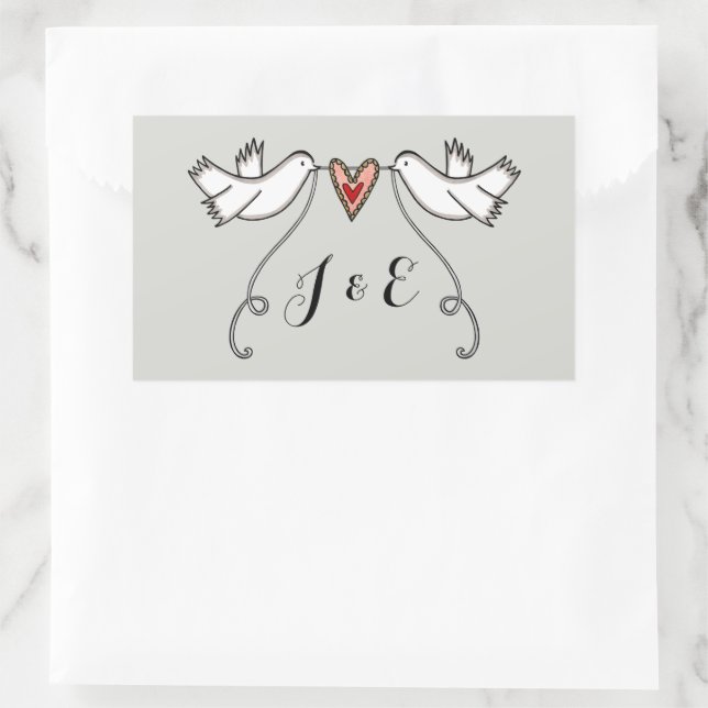 Adesivo Retangular Pau de Casamento para Modos Brancos Personalizados (Bolsa)