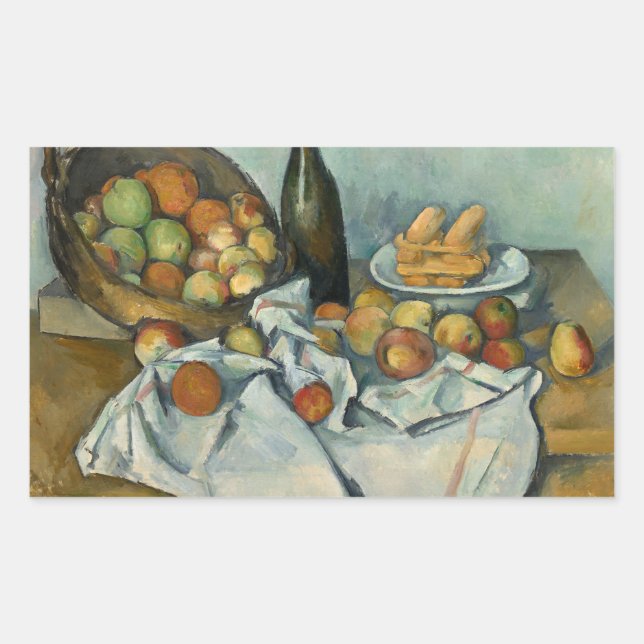 Adesivo Retangular Paul Cezanne - A Cesta das Maçãs (Frente)