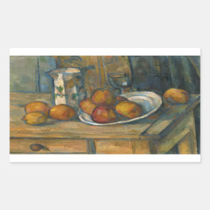 Adesivo Retangular Paul Cezanne - A Vida Estática com Jug de Leite e