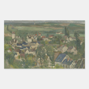 Adesivo Retangular Paul Cezanne - Auvers, Visão Panorâmica