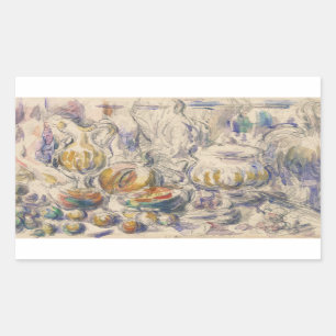 Adesivo Retangular Paul Cezanne - Tureen Pote e Sopa