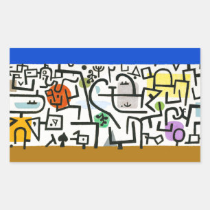 Adesivo Retangular Paul Klee Rich Harbor Abstrato Expressionismo