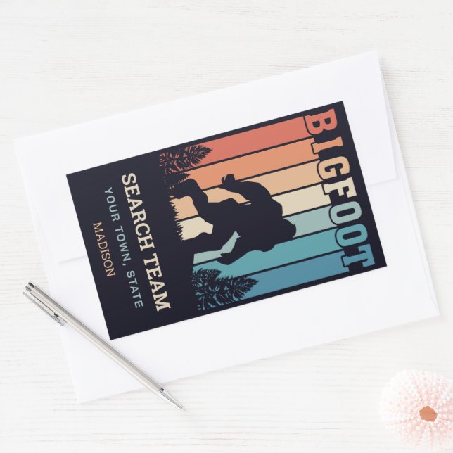 Adesivo Retangular Pé-Grande de Texto Personalizado (Envelope)