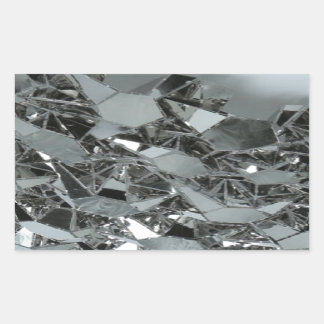 Adesivo Retangular Peças quebradas de vidro