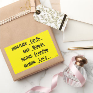 ADESIVO RETANGULAR PEDAÇO DE AMOR LIVRE (TERRA)