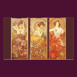 Adesivo Retangular Pedras preciosos - Alphonse Mucha