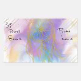 Adesivo Retangular Pegatina puedes hacerlo 