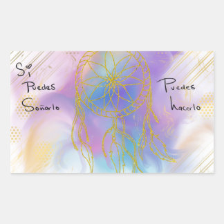 Adesivo Retangular Pegatina puedes hacerlo 