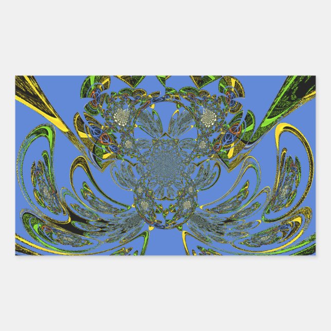 Adesivo Retangular Peixe de penas (Frente)