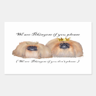 Adesivo Retangular Pekingese Stickers