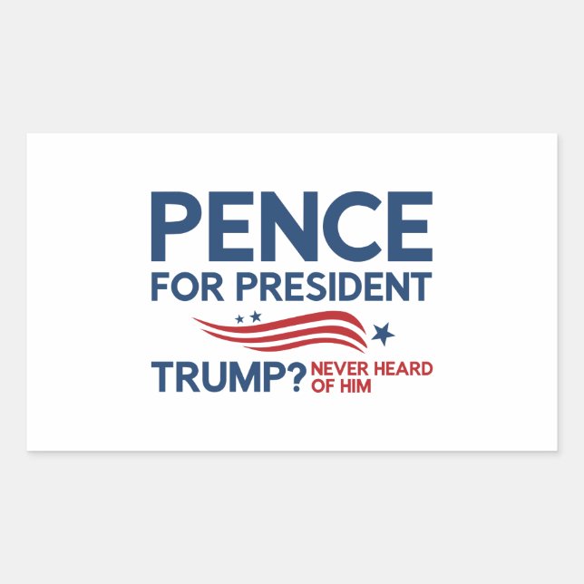 Adesivo Retangular Pence Para Presidente (Frente)