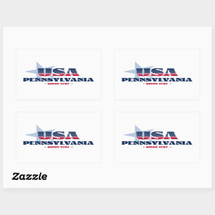 Adesivo Retangular Pensilvânia My Home State Sticker