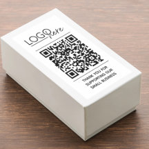 Pequena Empresa Seu Logotipo Código QR Obrigado