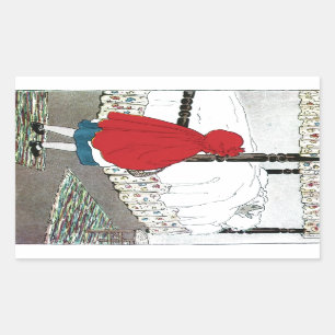 Adesivo Retangular Pequeno Chapéu Vermelho: Que Grande Orelha Você Te