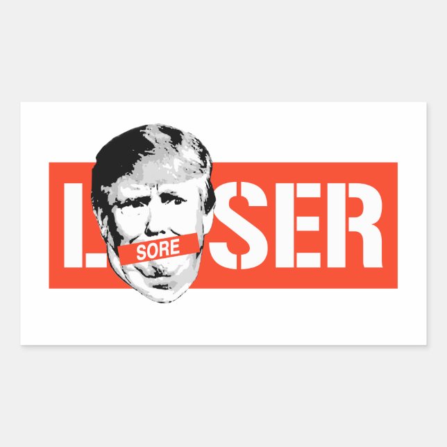 ADESIVO RETANGULAR PERDEDOR AMARGADO TRUMP (Frente)